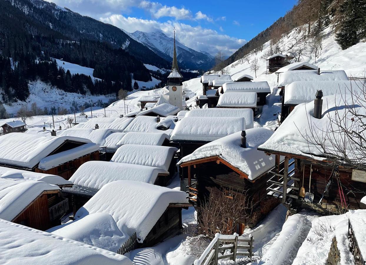 Denkmalgeschuetzter Spycher Total Renoviert Goms ภายนอก รูปภาพ